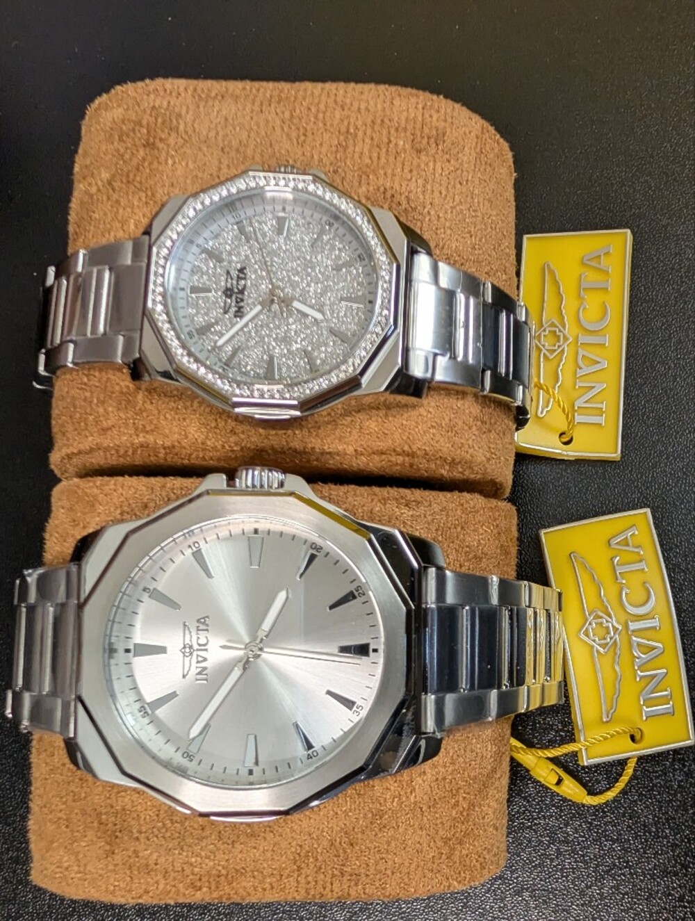 Invicta His & Hers Matching 2-Piece Watch Gift Set with Leather Case